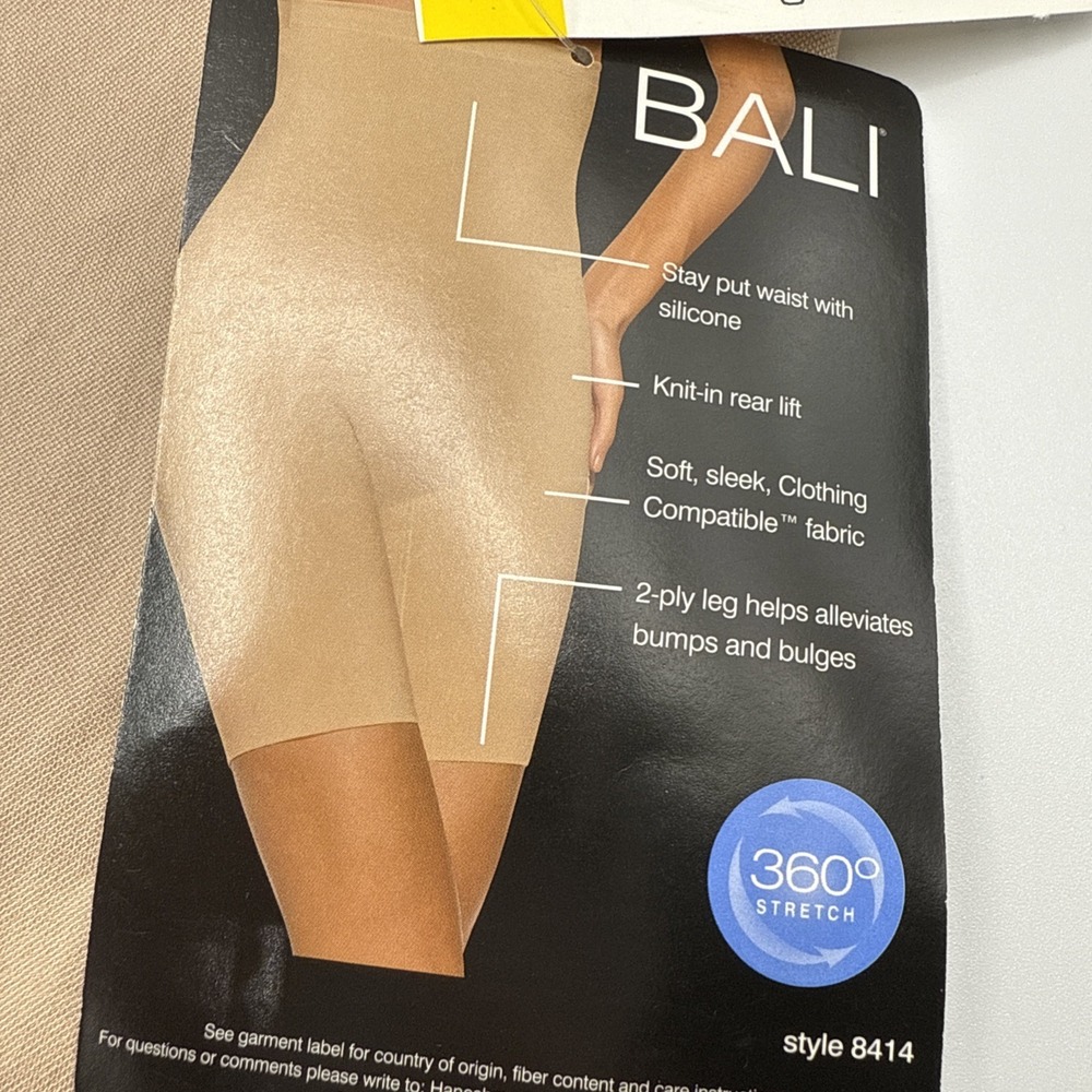 Bali Comfortshape Firm Control Nude Beige Hi-Waist Thigh Slimmer Size‎ M NWT - Picture 3 of 7